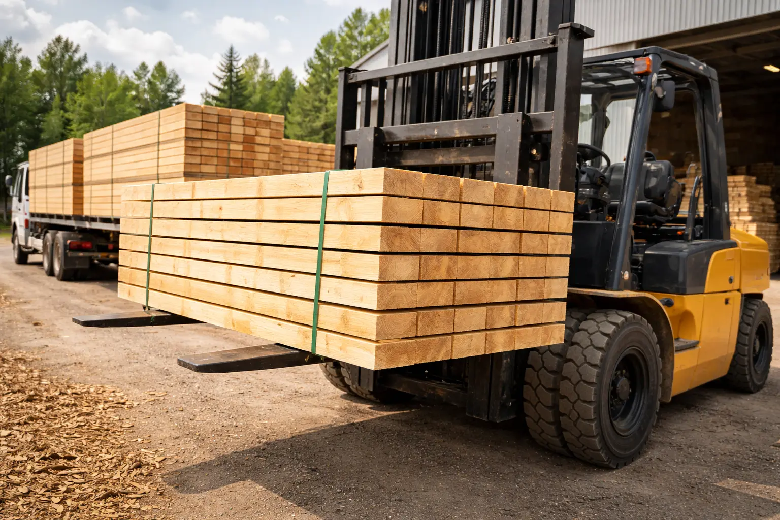 medienos transportavimas